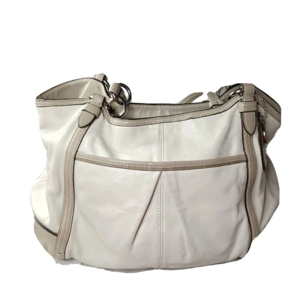 Coach Alexandra Tote Handbag 16739 Cream~Taupe Large